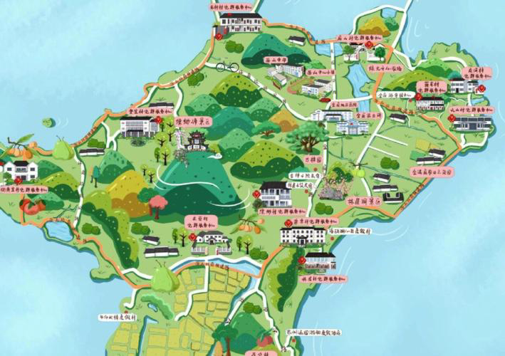 龙湾镇手绘地图旅游的独特视角