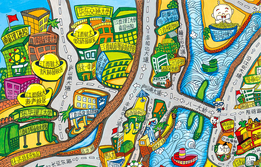 龙湾镇手绘地图景区的历史见证